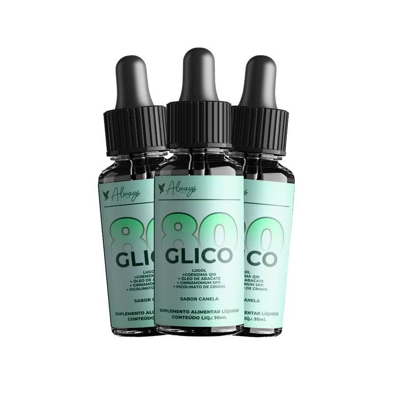 Glico80®- Controle da Glicose - Óleo de abacate, Canela, Q10, Lugol e Cromo