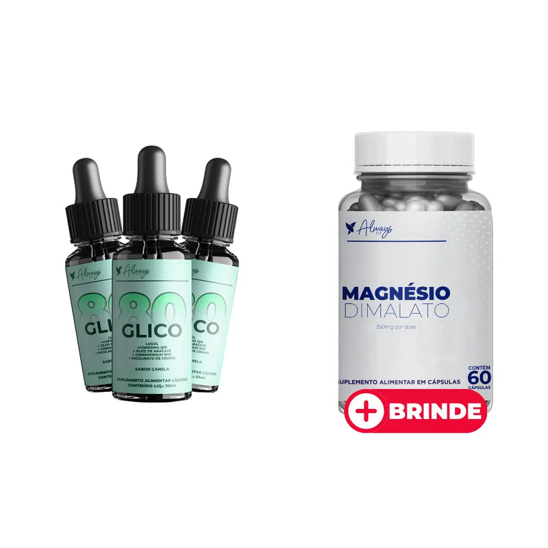 Glico80®- Controle da Glicose - Óleo de abacate, Canela, Q10, Lugol e Cromo