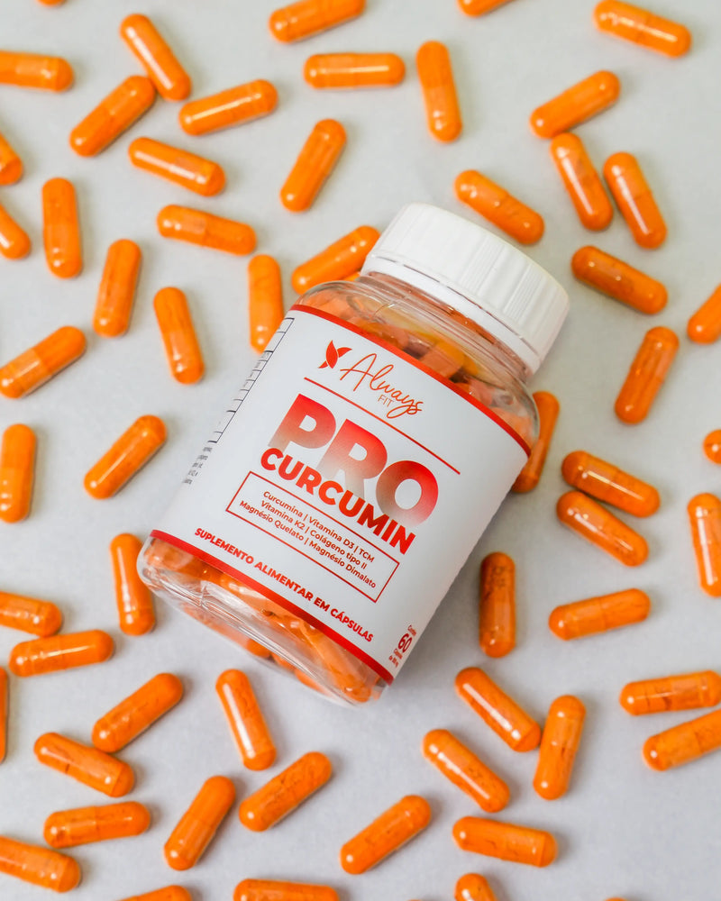 ProCurcumin - Dor Muscular e Articular Curcumina, Vitamina D3, K2, Magnésio, Colágeno Tipo 2 e TCM