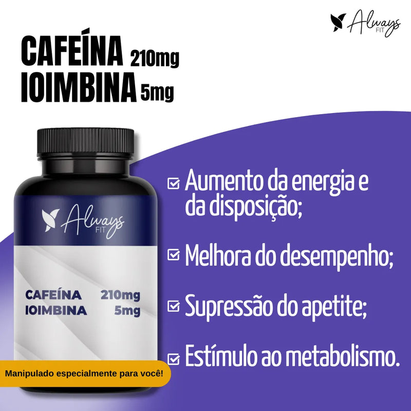 Cafeína 210mg + Ioimbina 5mg