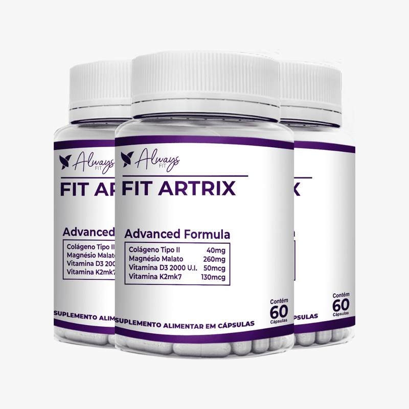 FitArtrix® - Reconstrução das Articulações (Colágeno tipo 2, Vitamina D3, Vitamina K2 MK7, Magnésio Dimalato)