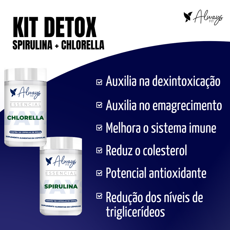 Kit Detox - Chlorella e Spirulina