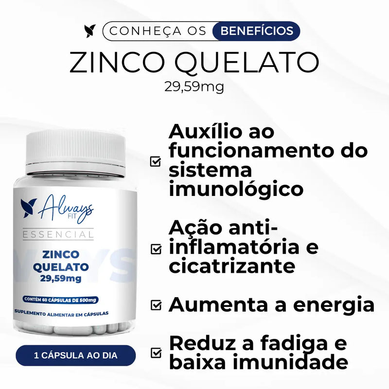 Zinco Quelato (Bisglicinato) - 29,59mg