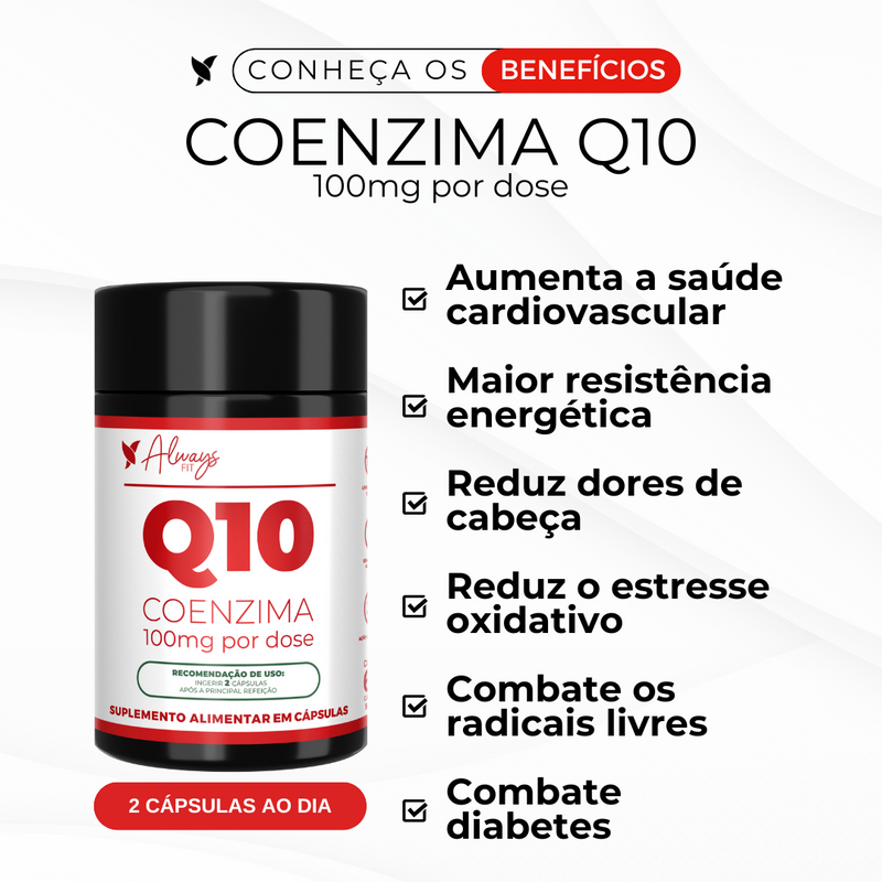 SuperCOQ10® - Coenzima Q10 100mg + TCM e Vitamina E - 60 Cápsulas