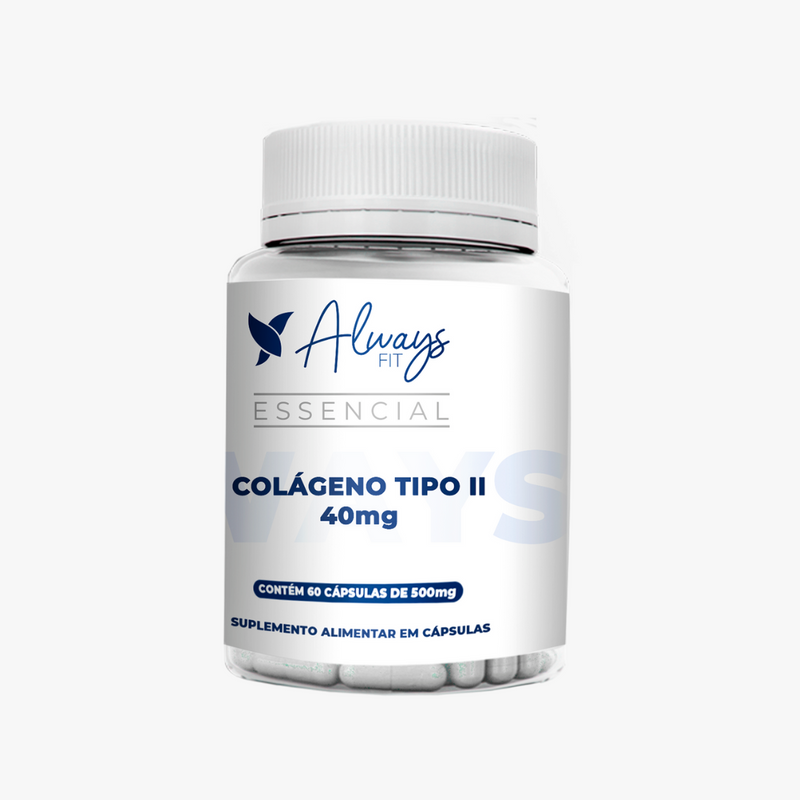 Colágeno Tipo II 40mg Articulações e Cartilagem - 60 cáps.