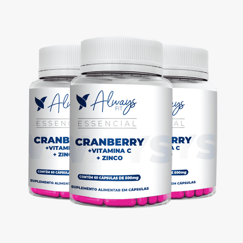 Cranberry com Vit. C e Zinco em Cápsulas - 60 Cáps.