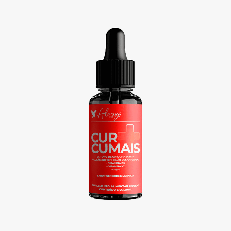 Curcumais - Dor muscular e articular (Cúrcuma, Vitamina D3, K2, MSM, Colágeno Tipo 2 e Condroitina)