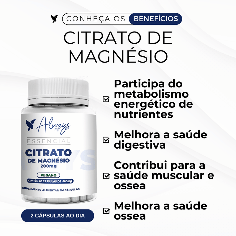 Citrato de Magnésio 200mg