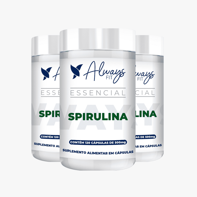 Spirulina 100% Pura - Super Alimento Verde - 120 Cápsulas