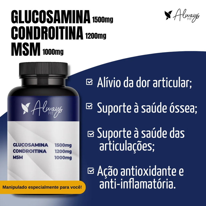 Glucosamina 1500mg Condroitina 1200mg MSM 1000mg