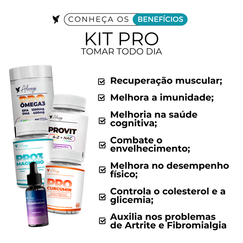 Kit Pro Longevidade - Para tomar todos os dias