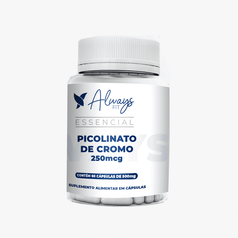 Picolinato de Cromo com 250mcg Dose Máxima- 60 cáps.