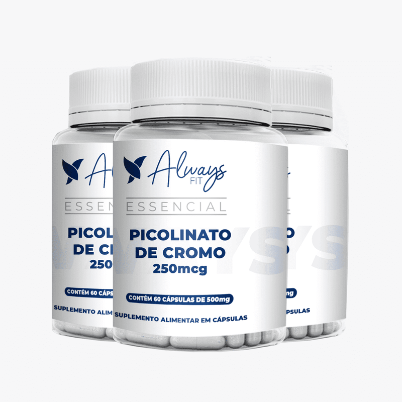 Picolinato de Cromo com 250mcg Dose Máxima- 60 cáps.