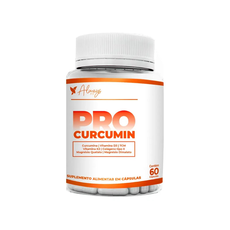 ProCurcumin - Dor Muscular e Articular Curcumina, Vitamina D3, K2, Magnésio, Colágeno Tipo 2 e TCM