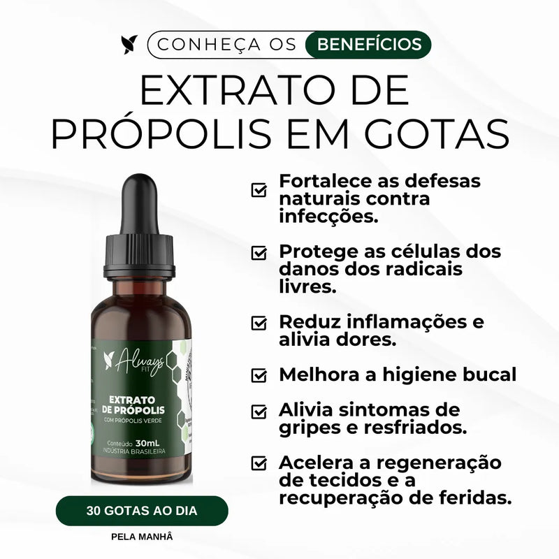 Extrato de Própolis Verde em Gotas