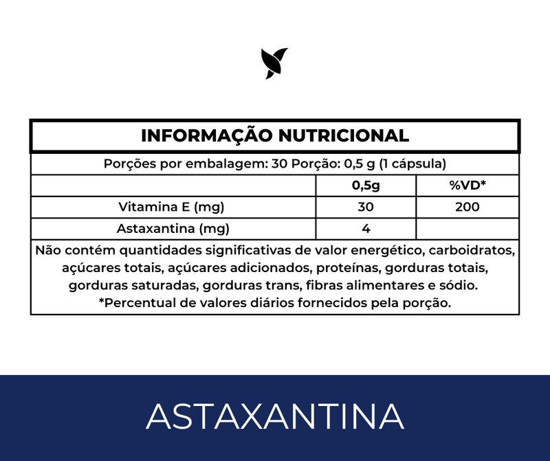 Astaxantina 4mg + Vitamina E 30mg + TCM