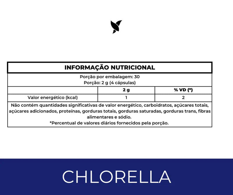 Chlorella 100% Pura - Super Alimento Verde - 120 Cápsulas