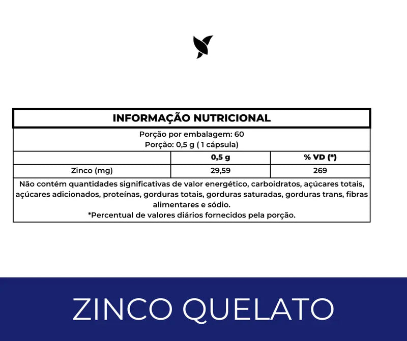 Zinco Quelato (Bisglicinato) - 29,59mg