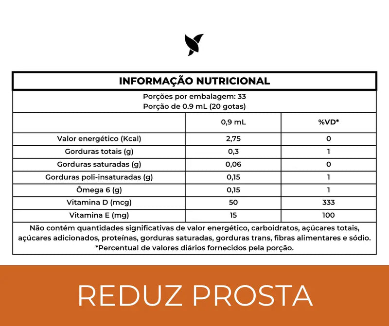 Óleo de Semente de Abóbora Gotas com Vitamina D3 e Vitamina E