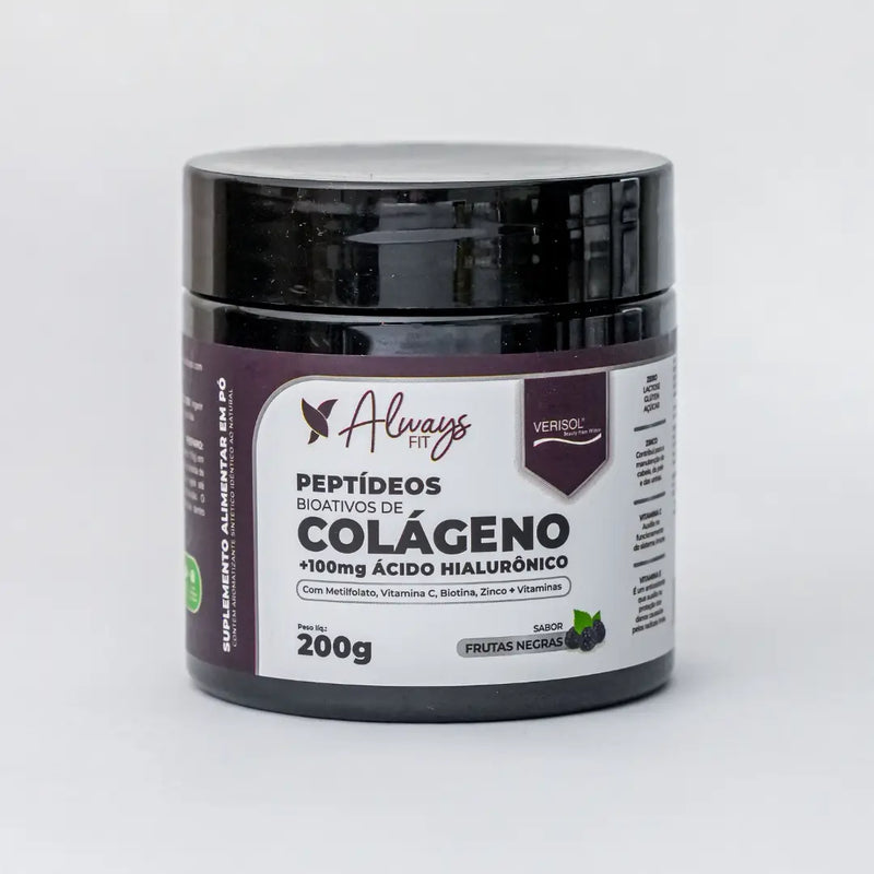 Colágeno Verisol Peptídeos Bioativos, 100mg Ácido Hialurônico, Metilfolato, Fibras + Vitaminas e Minerais